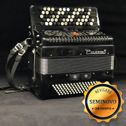 ACORDEON CROMATICO PARROT B-GRIFF 96BX CAPTACAO PRETO - SEMINOVO