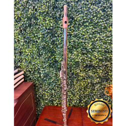 Flauta Transversal Pearl Nc96 C/ Tamp Afin Banh Ouro - Seminovo