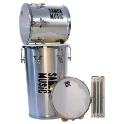 KIT SAMBA MUSIC PHX ALUMINIO ESCOVADO - KSM 01 AL