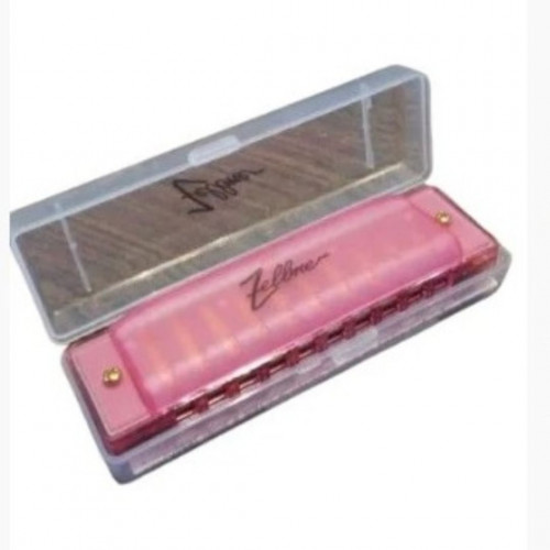 GAITA DIATONICA HARMONICA ZELMER 20 VOZES EM DÓ - ABS PINK - 1142