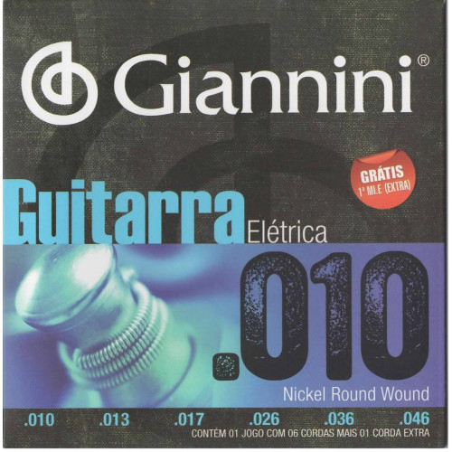 ENCORDOAMENTO GIANNINI GUITARRA 010 - GEEGST10