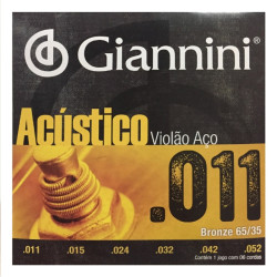 ENCORDOAMENTO GIANNINI VIOLAO ACO ACUSTICO 0.11