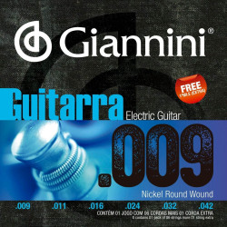 ENCORDOAMENTO GIANNINI GUITARRA 009 - GEEGST9