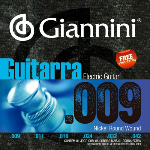 ENCORDOAMENTO GIANNINI GUITARRA 009 - GEEGST9