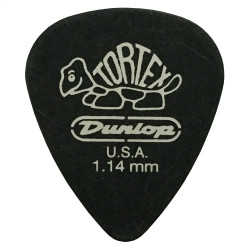 PALHETA DUNLOP TORTEX JAZZ 1.14MM PRETA
