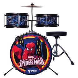 BATERIA PHX INFANTIL 14" BIM S1 SPIDERMAN AZUL