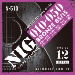ENCORDOAMENTO NIG VIOLAO 12C 010 ACO/BRONZE - N510