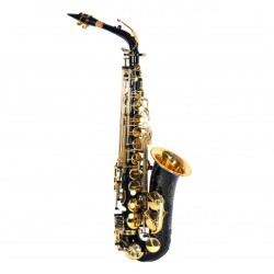 SAXOFONE ALTO JAHNKE JSAH001 BK/LAQ PRETO / LAQUEADO