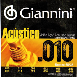 ENCORDOAMENTO GIANNINI VIOLAO AÇO 12C 010 GESWA12