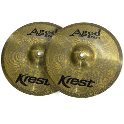 PRATO KREST SERIE AGED BRASS CHIMBAL HI-HAT 13''