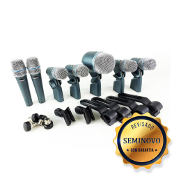 MICROFONE SHURE BETA KIT BATERIA DMK7 C/7 PEÇAS - SEMINOVO