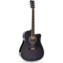 VIOLAO VOGGA FOLK VCK370 BMF BLACK MAPLE FLAMED