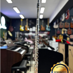 Flauta Transversal Quasar Qfl903s Prata Profissional C/Estojo - Seminovo