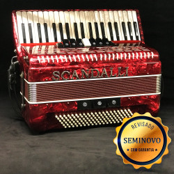 ACORDEON SCANDALLI BRASIL 120BX VERMELHO - SEMINOVO