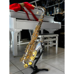 Saxofone Tenor Sebastian em Bb Corpo Prata C/chave Gold Plated em Ouro 24k - Sst-05sg