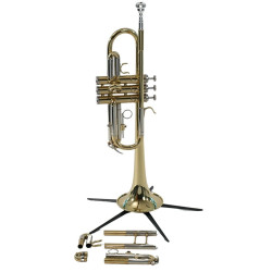 TROMPETE SEBASTIAN LAQUEADO C/ ACAB NIQUELADO STRS450G - DUPLA AFINAÇÃO BB/C - 2007