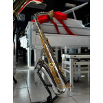 Saxofone Tenor Sebastian em Bb Corpo Prata C/chave Gold Plated em Ouro 24k - Sst-05sg