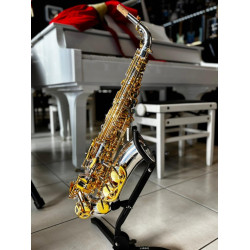 Saxofone Alto Sebastian em Bb Corpo Prata C/chaves Gold Plated em Ouro 24k - Ssa-04sg
