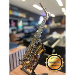 Saxofone Alto Schieffer  Laq/ Ch Niq - Seminovo