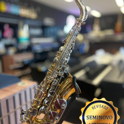 Saxofone Alto Schieffer  Laq/ Ch Niq - Seminovo
