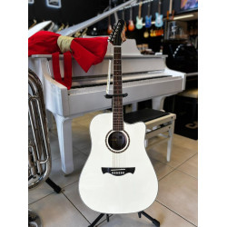 Violao Tagima  Folk Swell Deluxe Cutaway Aco Spruce Solido Owh Branco