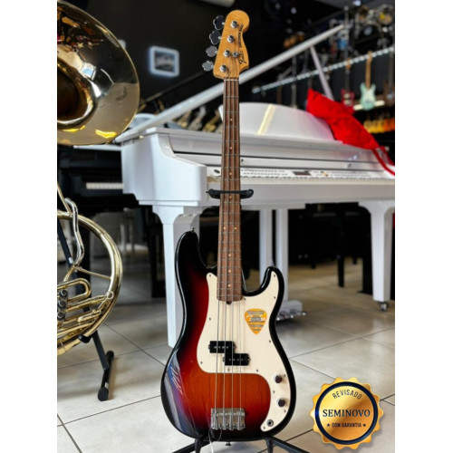 Baixo Fender Precision Bass 4 Cordas Sunburst Replica - Seminovo 