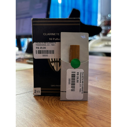 Palheta Wb Clarinete Tradicional 2.5 (Unidade)