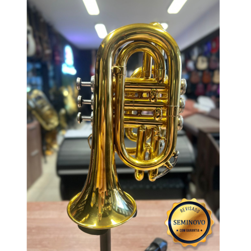 Trompete Pocket Weril Laq C/case/bocal - Seminovo