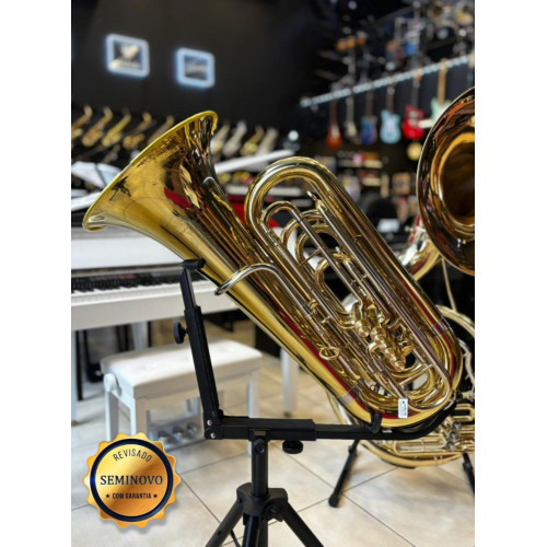 Tuba Weingrill & Nirschl 3/4 4 Pistos Laqueada Si Bemol - Seminovo Tuba Weingrill & Nirschl 3/4 4 Pistos Laqueada Si Bemol - Seminovo