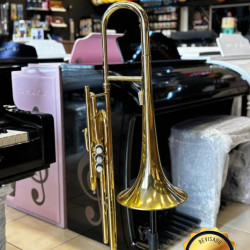 Trombone Weril Pisto Curto em do Lq C/capa e Bocal E22769 - Seminovo 