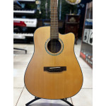 Violão Zellmer Heritage Folk Cutway Aço Elétrico Spruce Fosco Pre Cherub C/ Capa