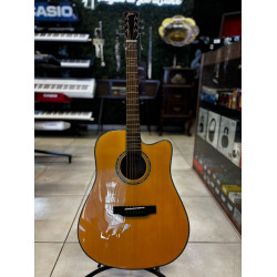 Violão Zellmer Heritage Folk Cutway Aço Elétrico Spruce Brilhante Pre Cherub C/ Capa