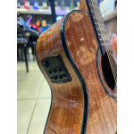 Violão Zellmer Pilgrim Cutway Aço Elétrico Mahogany Brilhante Pre Cherub C/ Capa - 1621