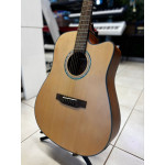 Violão Zellmer Heritage Folk Cutway Aço Elétrico Spruce Fosco Pre Cherub C/ Capa