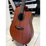 Violão Zellmer Provenance Folk Solido Cutway Aço Elétrico Mahogany Fosco Pre Cherub C/ Capa
