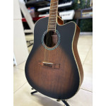 Violão Zellmer Heritage Folk Cutway Aço Elétrico Honeyburst Fosco Pre Cherub C/ Capa