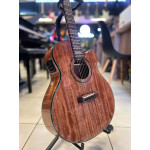 Violão Zellmer Pilgrim Cutway Aço Elétrico Mahogany Brilhante Pre Cherub C/ Capa - 1621