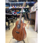Violão Zellmer Pilgrim Cutway Aço Elétrico Mahogany Fosco Pre Cherub C/ Capa - 1620