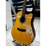 Violão Zellmer Heritage Folk Cutway Aço Elétrico Spruce Brilhante Pre Cherub C/ Capa
