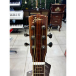 Violão Zellmer Heritage Folk Cutway Aço Elétrico Greyburst Brilhante Pre Cherub C/ Capa