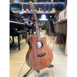 Violão Zellmer Pilgrim Cutway Aço Elétrico Mahogany Fosco Pre Cherub C/ Capa - 1620