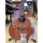 Violão Zellmer Pilgrim Cutway Aço Elétrico Mahogany Brilhante Pre Cherub C/ Capa - 1621