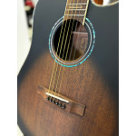 Violão Zellmer Heritage Folk Cutway Aço Elétrico Honeyburst Fosco Pre Cherub C/ Capa