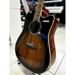 Violão Zellmer Heritage Folk Cutway Aço Elétrico Greyburst Brilhante Pre Cherub C/ Capa