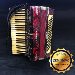 ACORDEON HOHNER TANGO V 120 BAIXOS VERMELHO - SEMINOVO